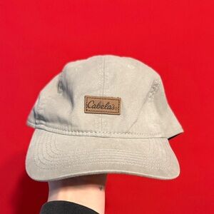 Cabela's Gray Canvas Logo Patch Cap